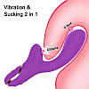 Вібратор 2 в 1 з вакуумною присоскою для клітора OPT-TOP Фіолетовий, фото 4