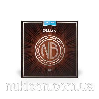 Популярний! Струни для гітари D&apos;Addario Nickel Bronze Light (12-53) (NB1253) - Краща якість тільки на Nukleon.com.ua