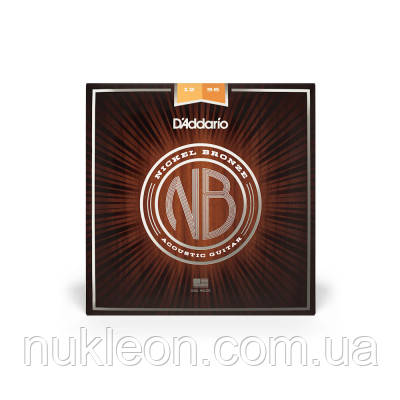 Популярний! Струни для гітари D'Addario Nickel Bronze Light Top / Medium Bottom (12-56) (NB1256) - Краща якість тільки на