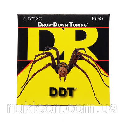 Популярний! Струни для гітари DR Strings DDT Drop Down Tuning Electric - Big Heavier (10-60) (DDT-10/60) - Краща якість тільки на