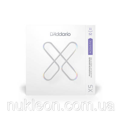 Популярний! Струни для гітари D'Addario XS Phosphor Bronze Custom Light (11-52) (XSAPB1152) - Краща якість тільки на