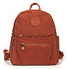 Рюкзак міський жіночий помаранчевий маленький тканинний два відділи і кишені на блискавках Jielshi 5293, фото 7