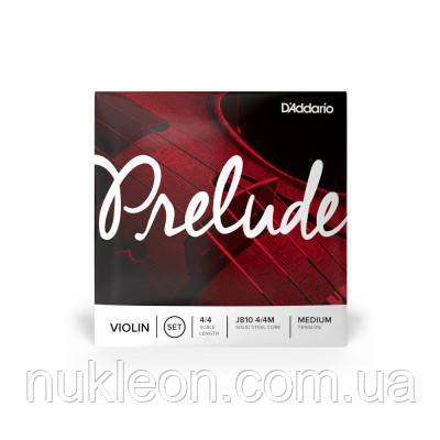Популярний! Струни для скрипки D&apos;Addario Prelude Violin String Set 4/4 Scale Medium Tension (J810 4/4M) - Краща якість тільки
