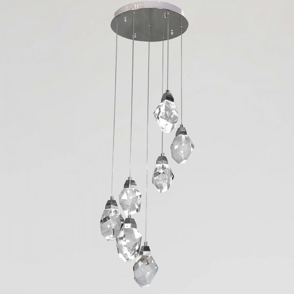 Люстра Led підвісні кристали Artlight 35W до 8 м² колір Хром 2016/7CH