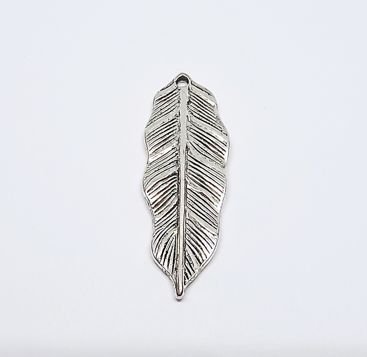 Підвіски металеві Finding Кулон лист листочок Античне срібло 33 мм x 12 мм xcp001417