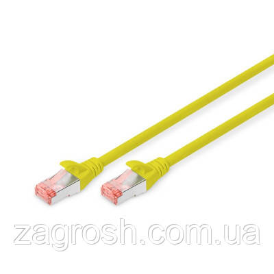 Promo Ціна! Патч-корд 0.5м, CAT 6 S-FTP, AWG 27/7, LSZH, yellow Digitus (DK-1644-005/Y) - тільки на ZaGrosh.com.ua, фото 1