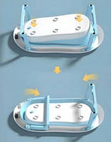 Дитяча ванночка для купання немовлят з термометром та подушкою Голуба, фото 10