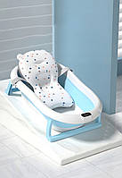 Дитяча ванночка для купання немовлят з термометром та подушкою Голуба, фото 3
