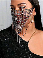 Прикраса для обличчя сіткою і камінням