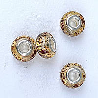 Намистини Шарм 3 шт 14х8 мм Скло Колір Жовтий