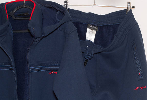 Спортивний костюм чоловічий теплий Fore 3128 (3XL,4XL.5XL,6XL,7XL), фото 4
