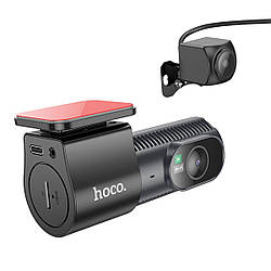 Відеореєстратор HOCO DV8 2K display hidden driving recorder(with rear camera) Black
