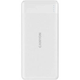 Батарея універсальна Canyon PB-109 10000 mAh PD/18W QC/3.0/20W White (CNE-CPB1009W) - оригінал