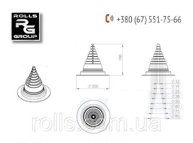 Майстер Флеш 75-150мм Розміри креслення Masteer Flash, sk-roofseal