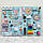 Бізіборд для дітей 80х60см, 45 елементів, Блакитний (Розвиваюча дошка з натурального дерева), фото 4