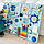 Бізіборд для дітей 80х60см, 45 елементів, Блакитний (Розвиваюча дошка з натурального дерева), фото 3