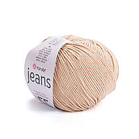 YarnArt JEANS (ЯрнАрт Джинс) № 07 пісочний 160 м (Пряжа напівбавовна, нитки для в'язання)