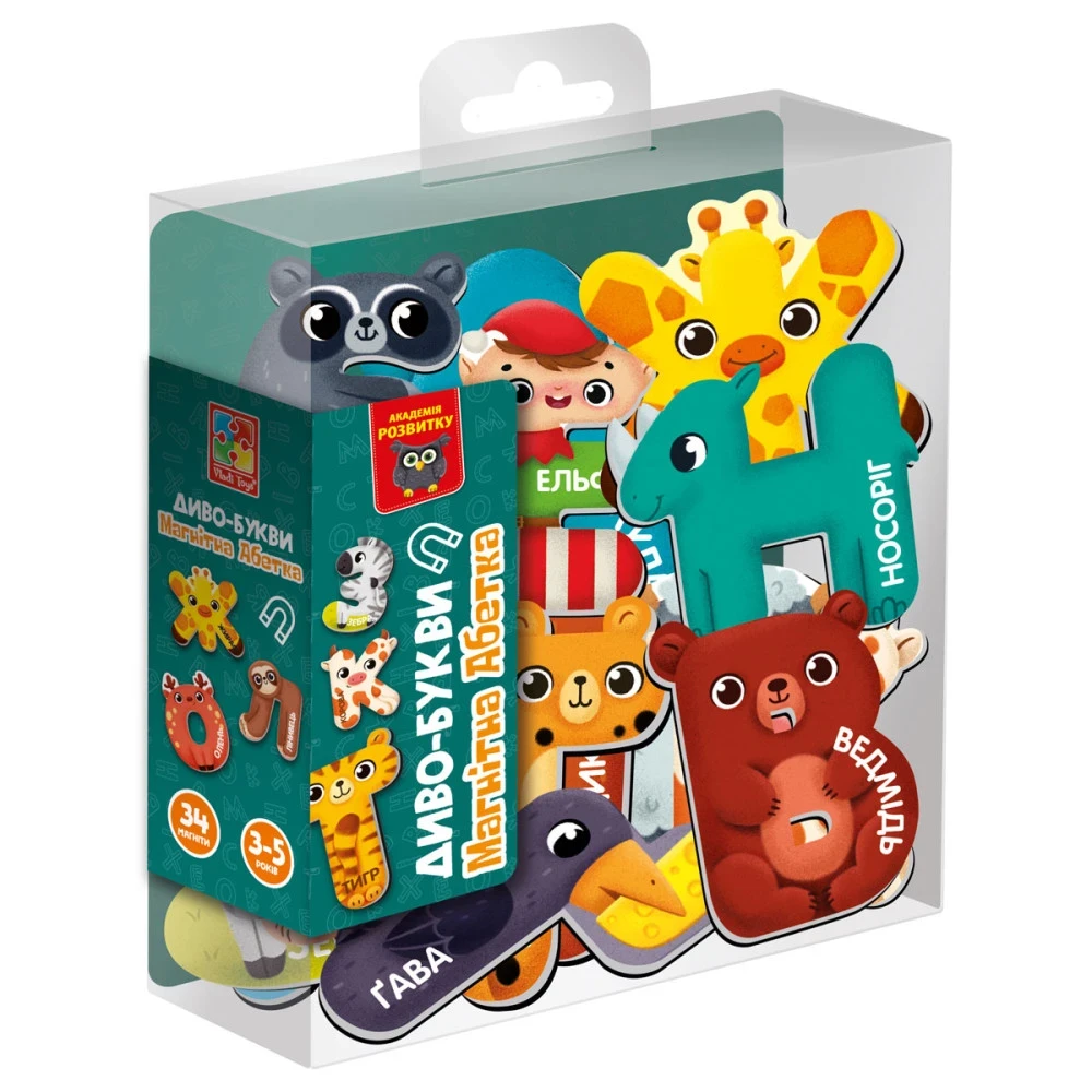 Гра розвиваюча Vladi Toys магнітна. Диво-букві. Абетка (Укр) (VT5411-18)
