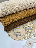 В'язаний плюшевий плед для новонародженого з бавовни Alize Puffy, 85×85 см, фото 3