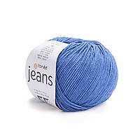 YarnArt JEANS (ЯрнАрт Джинс) № 16 синій (Пряжа напівбавовна, нитки для в'язання)