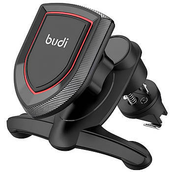 Магнітний автотримач для телефона, 360°, Budi / Тримач телефона в дефлектор / Автомобільний тримач