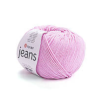 YarnArt JEANS (ЯрнАрт Джинс) № 20 рожевий (Пряжа напівбавовна, нитки для в'язання)