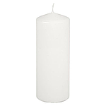 Свічка пенькова циліндрична стовпчик біла 10 см