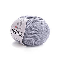 YarnArt JEANS (ЯрнАрт Джинс) № 46 сірий (Пряжа напівбавовна, нитки для в'язання)