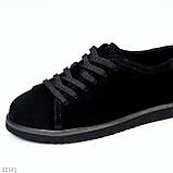 Комфортні чорні замшеві анатомічні кеди натуральна замша, фото 3