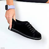 Комфортні чорні замшеві анатомічні кеди натуральна замша, фото 6