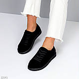 Комфортні чорні замшеві анатомічні кеди натуральна замша, фото 7