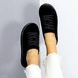 Комфортні чорні замшеві анатомічні кеди натуральна замша, фото 8