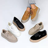 Стильні яскраві замшеві кеди крипери натуральна замша з перфорацією, фото 9