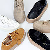 Стильні яскраві замшеві кеди крипери натуральна замша з перфорацією, фото 10