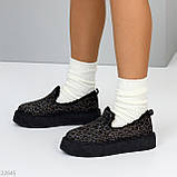 Теплі зручні сірі леопардові автоледі актуальний лаконічний дизайн, фото 5