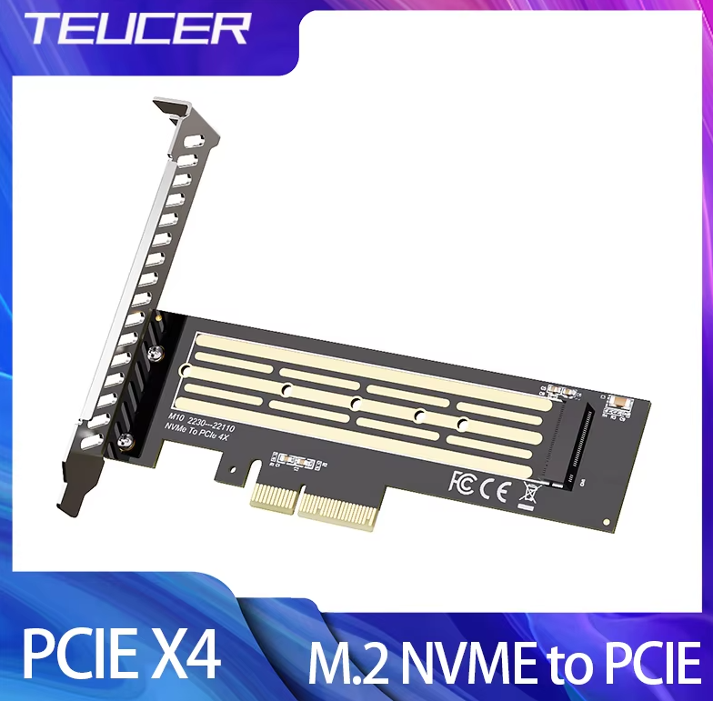 Карта адаптера TEUCER NVME PCIE X4 M.2 NVME на PCIE, підходить для карти адаптера жорсткого диска PCI-E X4 X8 X16