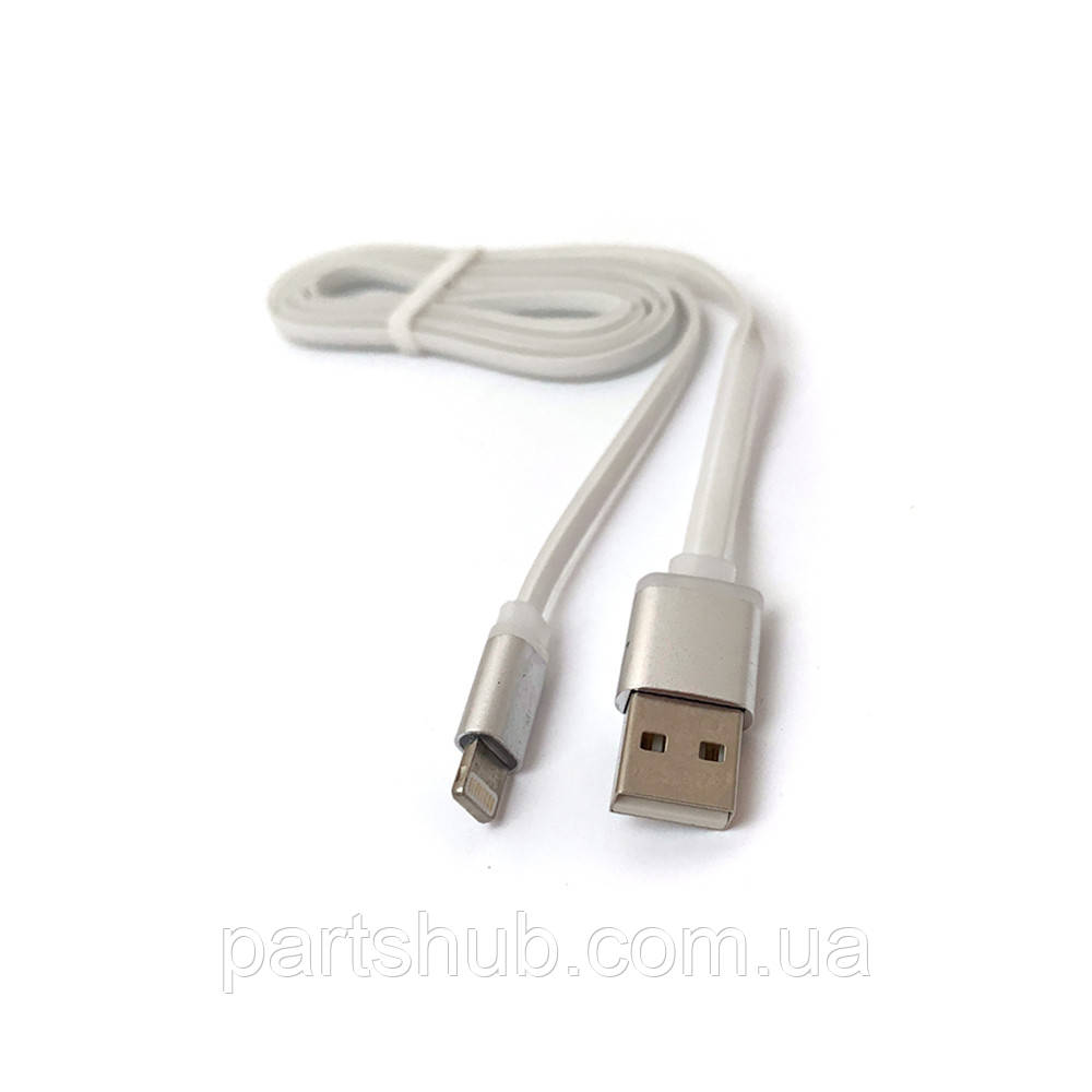 Кабель зарядки Noodle USB - Lightning 1 м 2 А білий