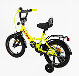 Велосипед двоколісний Corso MAXIS CL на 14 дюймів, Жовтий 14663, фото 3