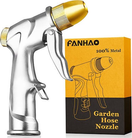 Насадка-розпилювач для садового шланга FANHAO, 100% надпотужна металева насадка, Amazon, Німеччина, фото 1