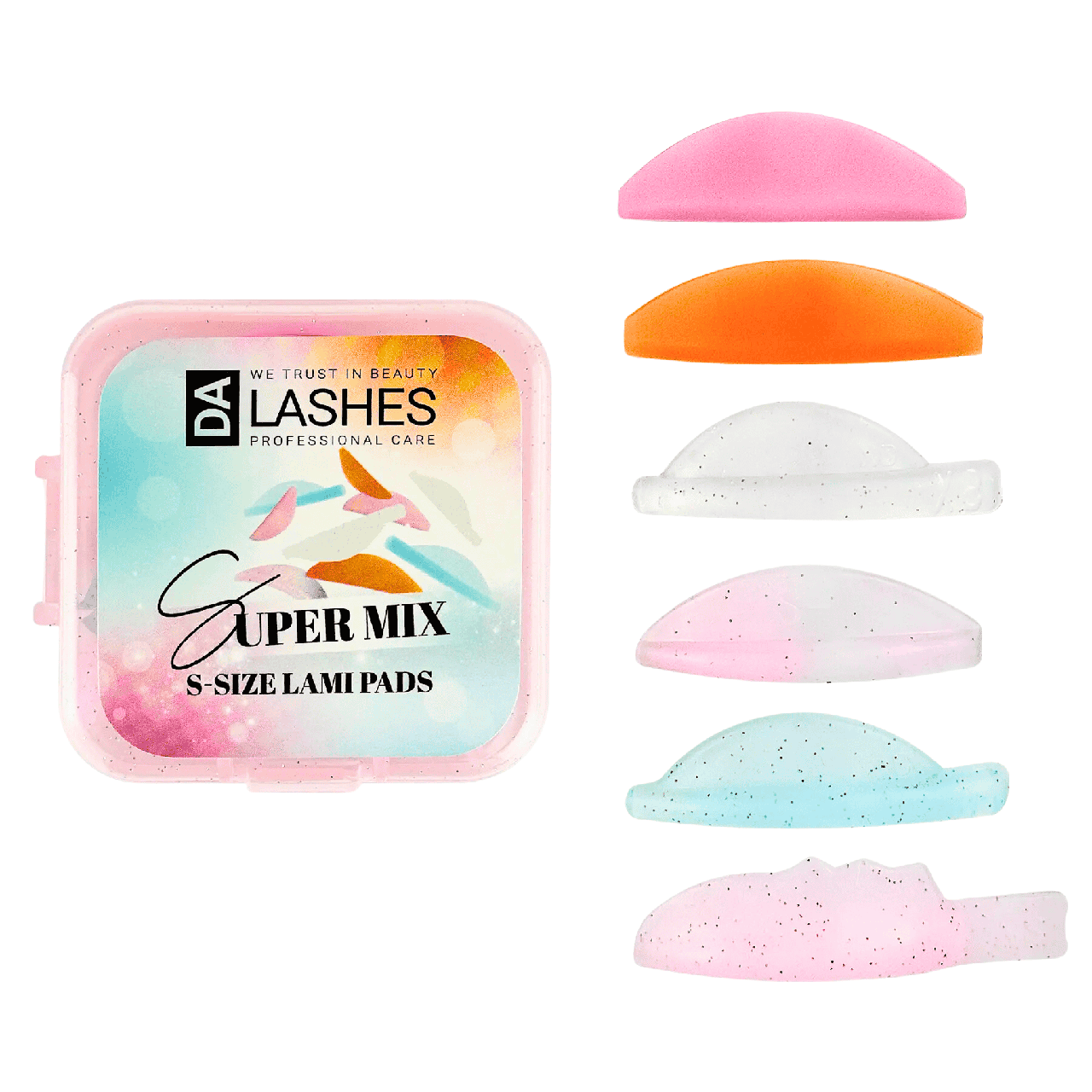 Набір валиків Super Mix S-Size для ламінування вій | Dalashes | 6 пар (XS, S, S, SS, S, SS)
