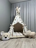 Вігвам для дітей Цирк 10 БОНБОН Повний комплект, вігвам для хлопчика, дитяча палатка, вігвам для дівчинки, дитячий намет, вігвам