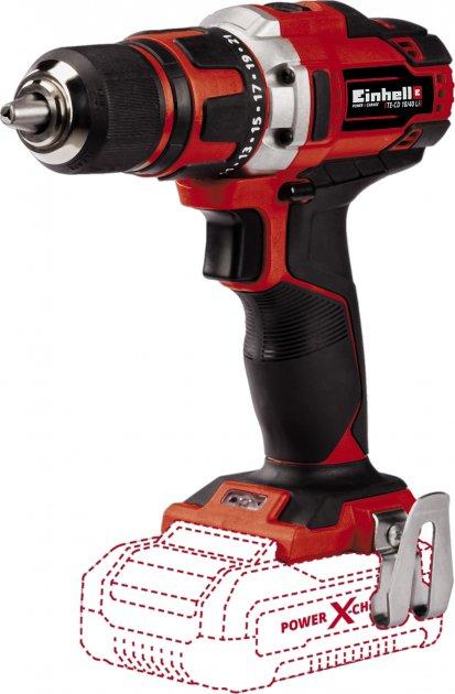 Einhell Шуруповерт-дриль TE-CD 18/40 Li-Solo, PXC, акум., ШЗП, 40Нм, 400/1500 об/хв, 1.25кг, (без АКБ та ЗП)