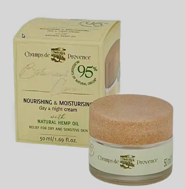 Крем для обличчя з конопляною олією Champs de Provence 50ml., фото 1