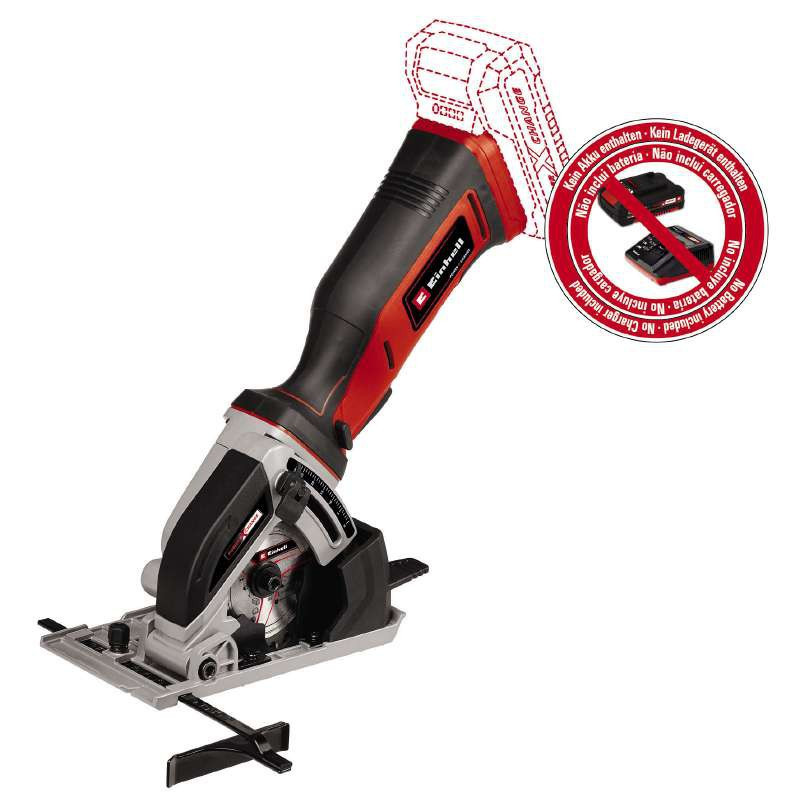 Einhell Міні-пила циркулярна TE-CS 18/89 Li - Solo акум., PXC, 18В, 3500 об/хв, диск 89х10 мм, фото 1