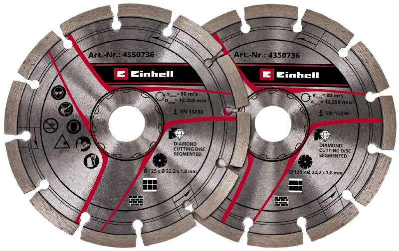 Einhell Диски для бороздоділа 125х22.2мм, 2шт