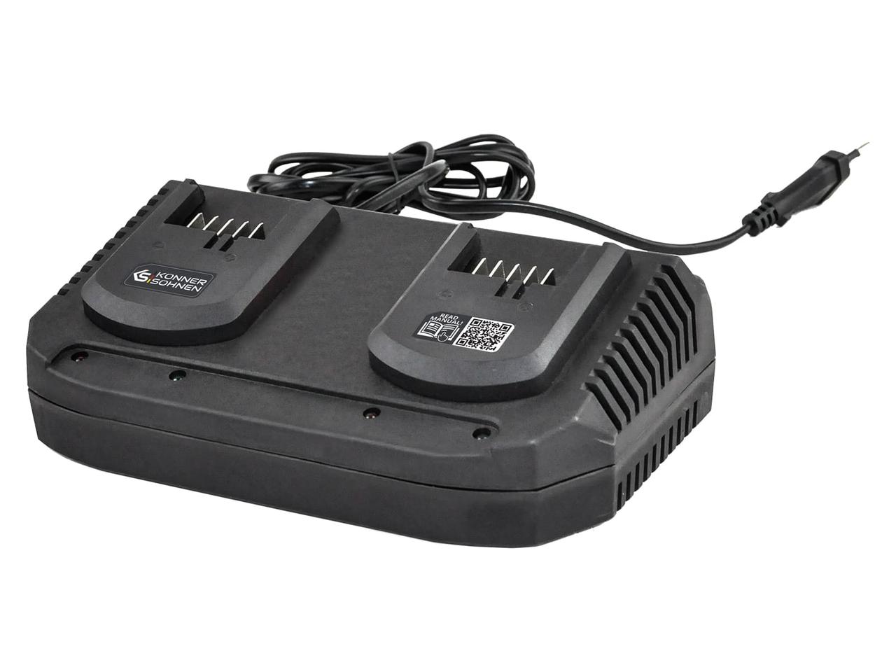 Könner & Söhnen Зарядний пристрій KS C35A-2, 20V, 230В, 2х3.5А, 0.89кг, фото 1
