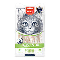 Wanpy Functional Creamy Lickable Treat Kidney Health ВАНПІ ЗДОРОВ’Я НИРОК функціональні рідкі ласощі для котів  - 5 стіків по 14 г
