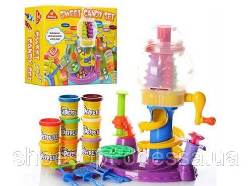 Набір тісто для ліплення Фабрика цукерок 8 кольорів, 10 аксесуарів, фото 1