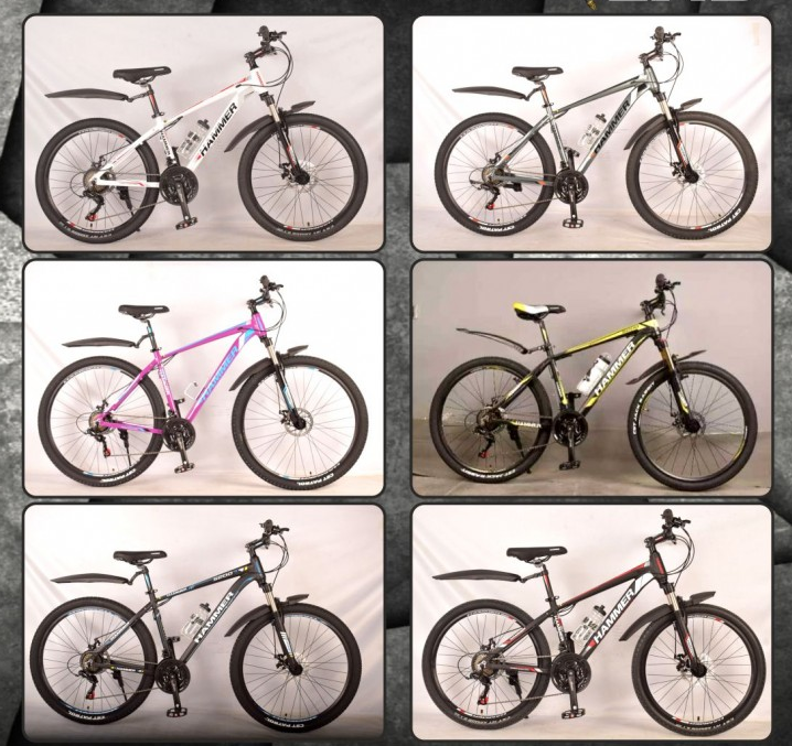 Велосипед спортивний MTB 27.5 дюймів Hammer NEW S200 рама 18д промпідшипник, покришка GST JET ARMOR