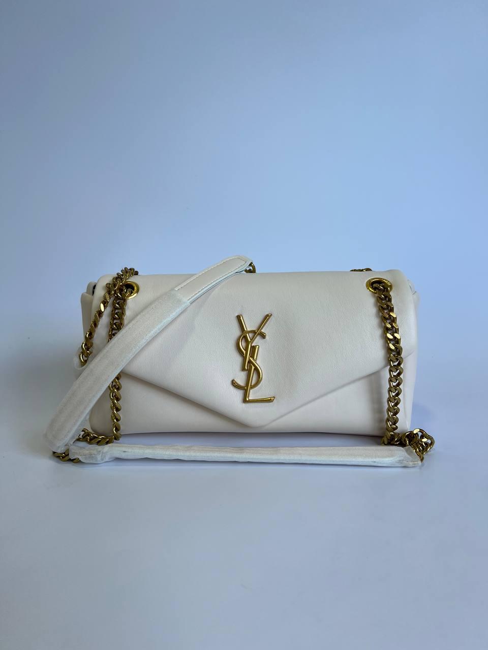 Вечірня шкіряна жіноча сумочка YSL Yves Saint Laurent